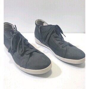 Dansko Onyx Black Suede Leather Zip Sneakers Size 41 US10.5 EUC